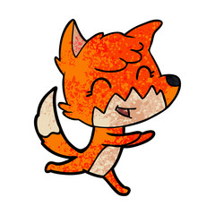 happy cartoon fox