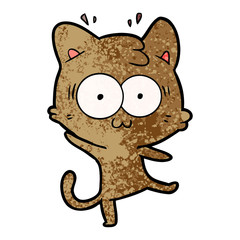 cartoon surprised cat