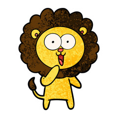 happy cartoon lion