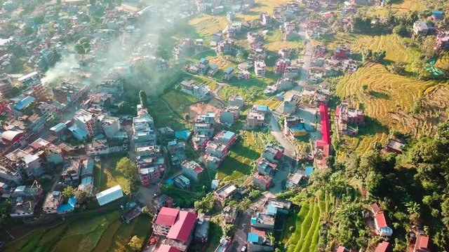 Himalayan mountain in Besisahar, Nepal - October 19, 2017