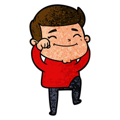 happy cartoon man