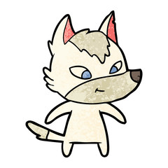 friendly cartoon wolf