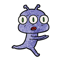 cartoon three eyed alien