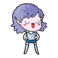 cartoon elf girl
