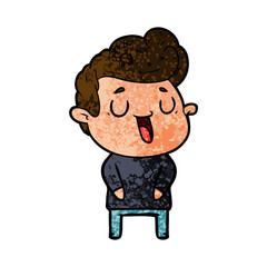 happy cartoon man