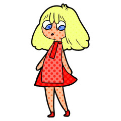 cartoon girl in dress