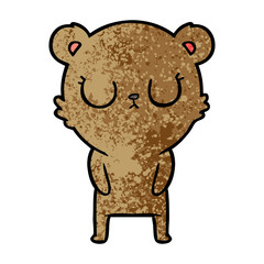 peaceful cartoon bear
