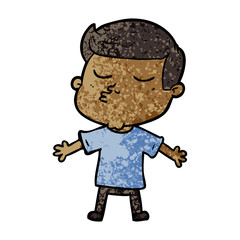 cartoon model guy pouting