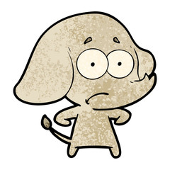 cartoon unsure elephant