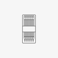 pack of pencils vector icon