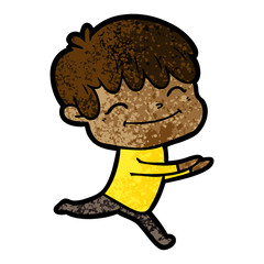 Fototapeta premium cartoon happy boy
