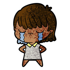 cartoon woman crying