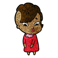 cartoon surprised girl