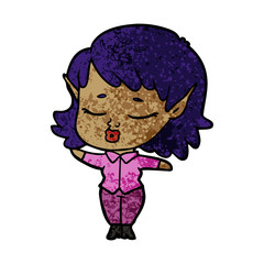 pretty cartoon elf girl