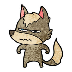 cartoon annoyed wolf