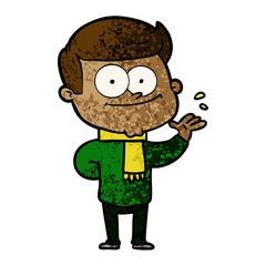 Obraz premium cartoon happy man