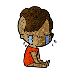 cartoon crying girl