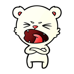 angry polar bear cartoon