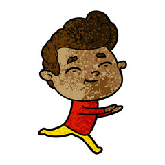 running cartoon man