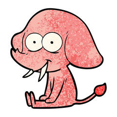 happy cartoon elephant