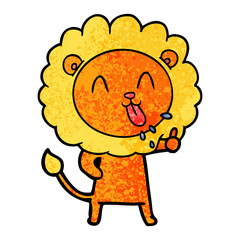 happy cartoon lion