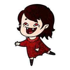 cartoon laughing vampire girl