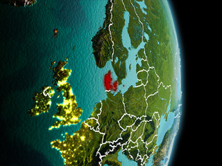 Morning over Denmark on Earth