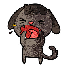 cute cartoon dog barking