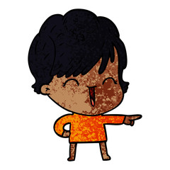 cartoon laughing woman