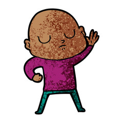 cartoon bald man
