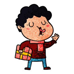 cartoon man singing