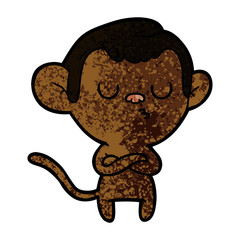 cartoon annoyed monkey