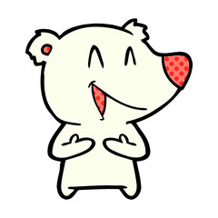 Obraz premium happy polar bear cartoon