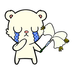 crying polar bear cartoon