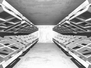 Abstract geometric concrete architecture background