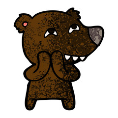 cartoon bear showing teeth