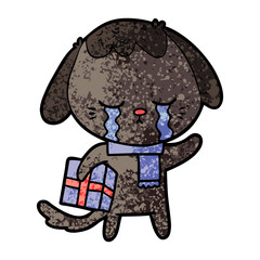 cartoon crying dog