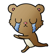 crying bear cartoon character