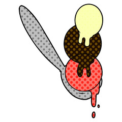 cartoon ice cream scoop