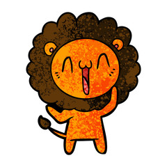 happy cartoon lion