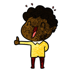 cartoon happy man