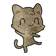 cartoon happy cat