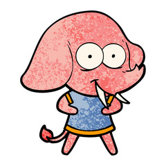 happy cartoon elephant
