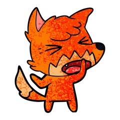 angry cartoon fox