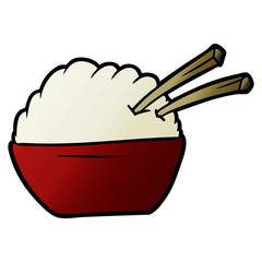 cartoon bowl of rice