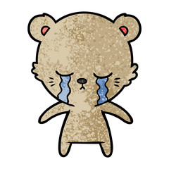 crying bear cartoon character