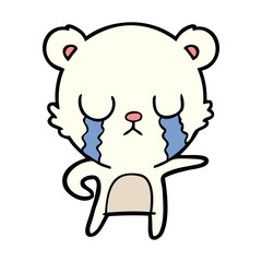 sad little polar bear cartoon