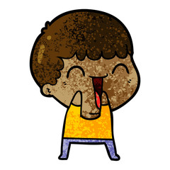 cartoon happy man