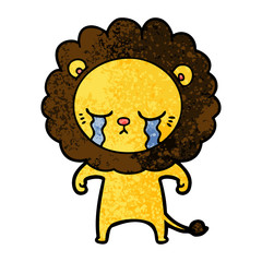 crying cartoon lion