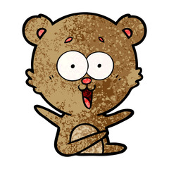 laughing teddy  bear cartoon